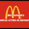 Exemples Lettres de Motivation McDo (Avec et sans expérience